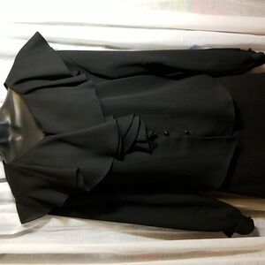 Black Peplum ruffled Blouse